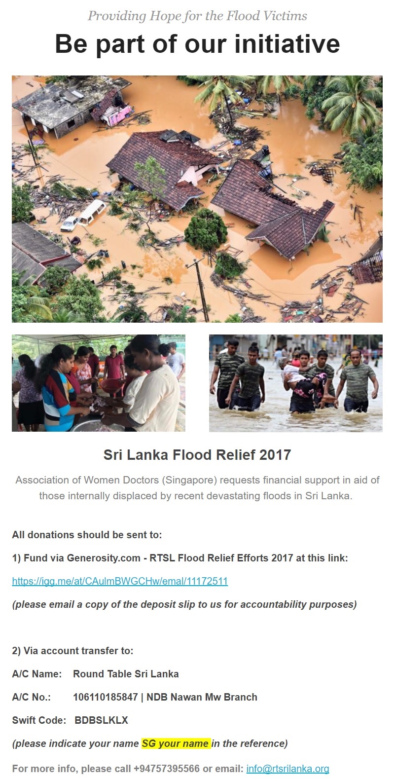 Sri Lanka Flood Relief 2017 – Providing Hope for the Flood Victims